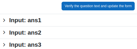 Screenshot: STACK input