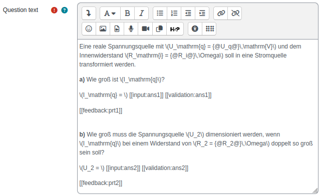 Screenshot: STACK question text
